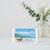 Dog Walker/Pet Sitter Beach Natuur Visitekaartje (Staand voorkant)
