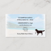 Dog Walker/Pet Sitter Beach Natuur Visitekaartje (Achterkant)