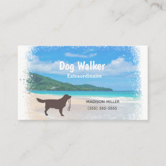 Dog Walker/Pet Sitter Beach Natuur Visitekaartje