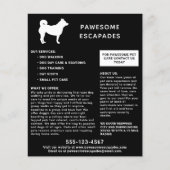 Dog Walker & Pet Sitter Black Flyer (Voorkant)