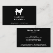 Dog Walker & Pet Sitter Black Visitekaartje (Voorkant / Achterkant)