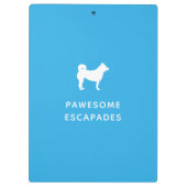 Dog Walker & Pet Sitter Blauwgroen Klembord (Achterkant)