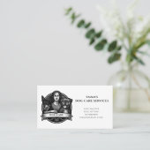 Dog Walker Pet Sitter Business Card Visitekaartje (Staand voorkant)