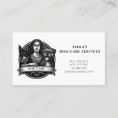 Dog Walker Pet Sitter Business Card Visitekaartje (Voorkant)