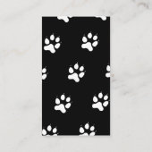 Dog Walker Pet Sitter Custom Foto Zwart Visitekaartje (Achterkant)