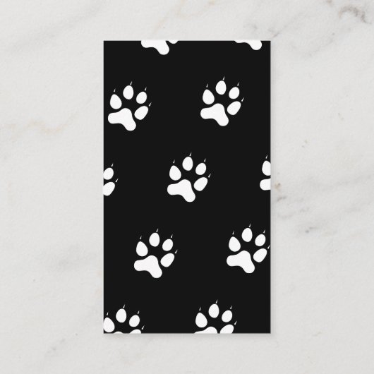 Dog Walker Pet Sitter Custom Foto Zwart Visitekaartje (Achterkant)