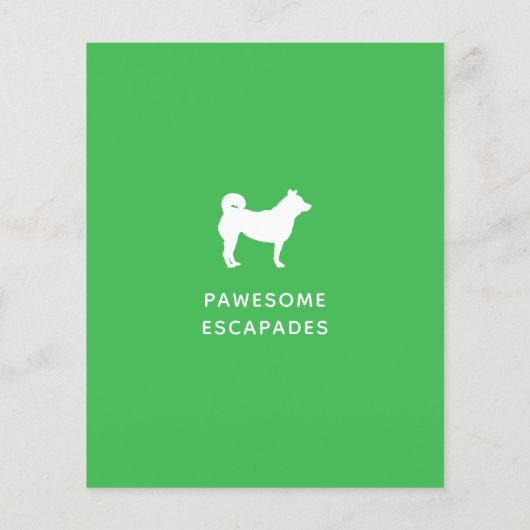 Dog Walker & Pet Sitter Green Flyer (Achterkant)