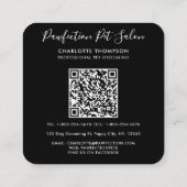 Dog Walker Pet Sitter Groomer Professional QR Code Vierkante Visitekaartje (Achterkant)