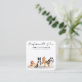 Dog Walker Pet Sitter Groomer Professional QR Code Vierkante Visitekaartje (Staand voorkant)