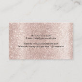 Dog Walker Pet Sitter Paw Heart Blush Roos Gold Visitekaartje (Achterkant)