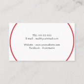 Dog Walker Pet Sitter Paw Heart Visitekaartje (Achterkant)