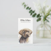 Dog Walker Pet Sitter Puppy Labrador Retriever Visitekaartje (Staand voorkant)