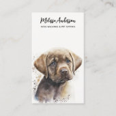 Dog Walker Pet Sitter Puppy Labrador Retriever Visitekaartje (Voorkant)