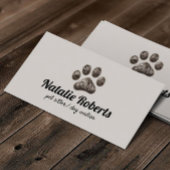 Dog Walker Pet Sitter Schattige Furry Paw Print Visitekaartje