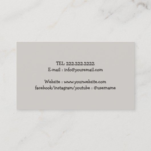 Dog Walker Pet Sitter Schattige Furry Paw Print Visitekaartje (Achterkant)