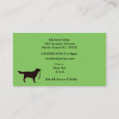Dog Walker/Pet Sitter Sunflower Visitekaartje (Achterkant)