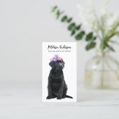 Dog Walker Pet Sitter Waterverf Puppy Labrador Visitekaartje (Staand voorkant)