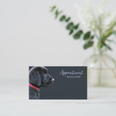 Dog Walker Pet Sitting Black Labrador Business Afsprakenkaartje (Staand voorkant)