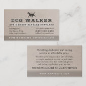 Dog Walker & Pet Sitting Brown Visitekaartje (Voorkant / Achterkant)