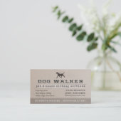 Dog Walker & Pet Sitting Brown Visitekaartje (Staand voorkant)