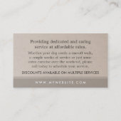 Dog Walker & Pet Sitting Brown Visitekaartje (Achterkant)