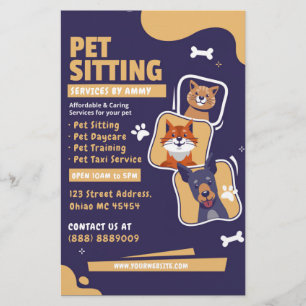 Dog Walker Pet Sitting Dog Trainer Business Flyer