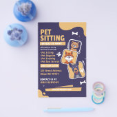 Dog Walker Pet Sitting Dog Trainer Business Flyer (Enkel)