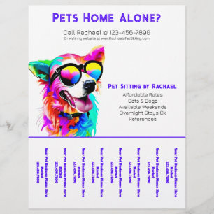 Dog Walker Pet Sitting Gepersonaliseerde Traan She Flyer