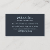 Dog Walker Pet Sitting Modern Black Labrador Visitekaartje (Achterkant)