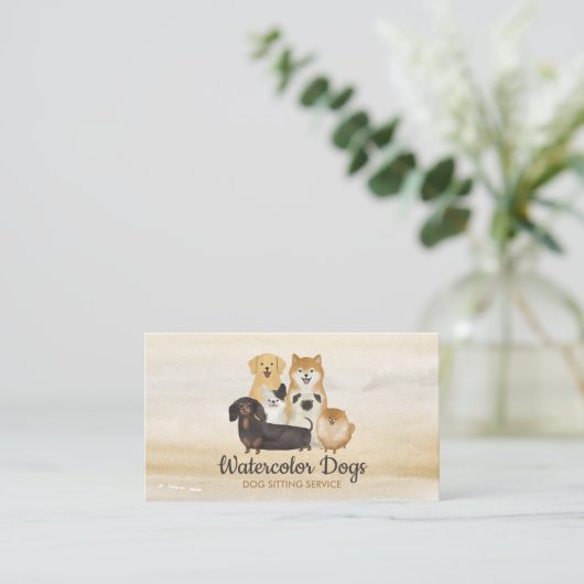 Dog Walker Pet Sitting Service Visitekaartje (Staand voorkant)