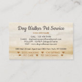 Dog Walker Pet Sitting Service Visitekaartje (Achterkant)
