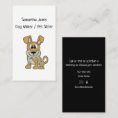 Dog Walker Pet Sitting Services Cute Visitekaartje (Voorkant / Achterkant)