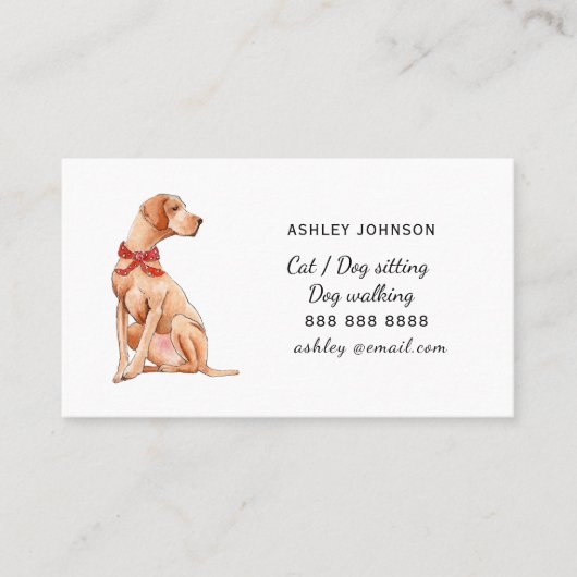 Dog walker, Pet Sitting Services Visitekaartje (Voorkant)