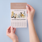 Dog Walker Pet Sitting Waterverf Business Flyer (Hand)