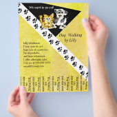 Dog Walker Pet Walking Tear Sheet Custom Flyer (Hand)