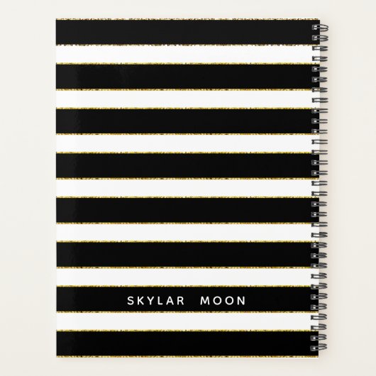 Dog Walker Planner Golden Stripes (Achterkant)