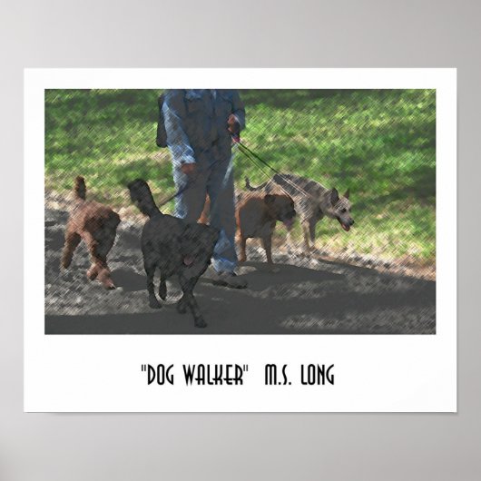 Dog Walker Poster (Voorkant)