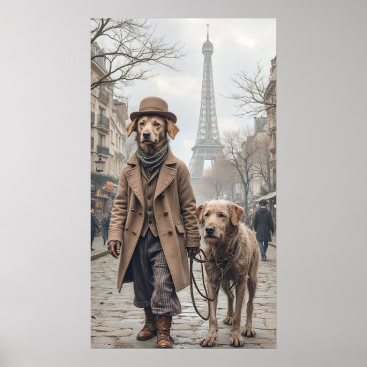 Dog Walker-Poster Poster (Voorkant)