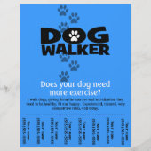 Dog Walker Promotionele sjabloon van het scheurbla Flyer (Voorkant)