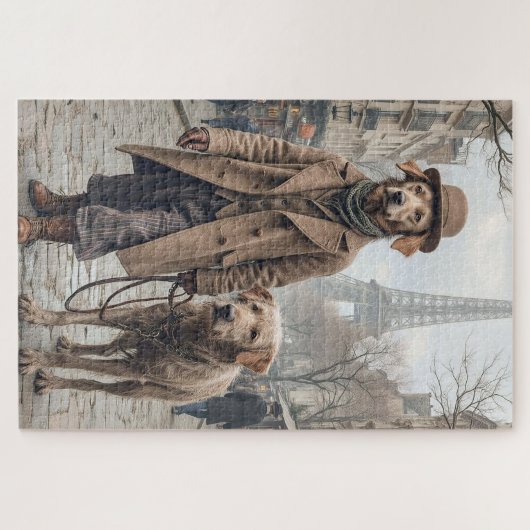 Dog Walker Puzzel Legpuzzel (Horizontaal)