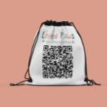 Dog Walker QR code business branding uw logo Trekkoord Rugzakje<br><div class="desc">Dog Walker extra grote QR code business branding met ruimte voor uw bedrijf logo.</div>