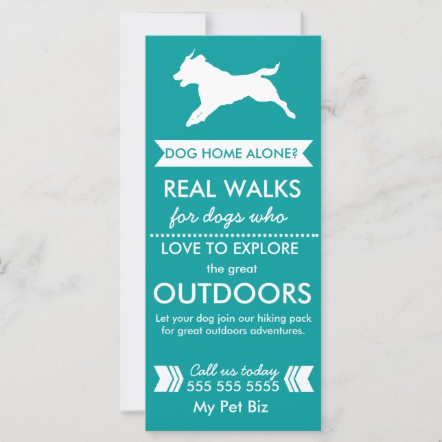 Dog Walker Rack Kaart -  (Voorkant)
