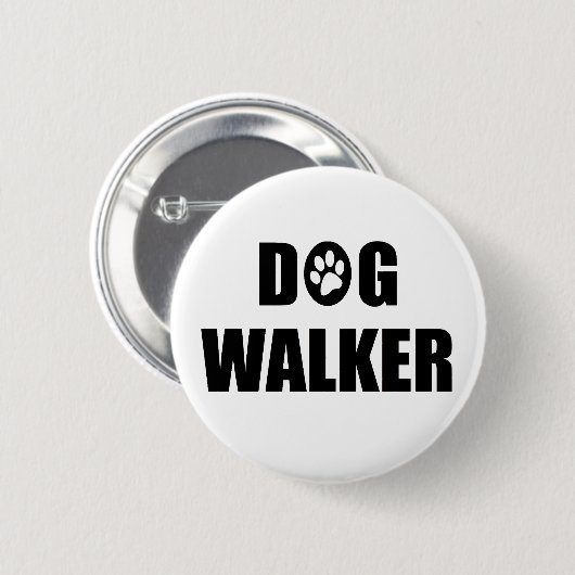Dog Walker Ronde Button 5,7 Cm (Voorkant /achterkant)