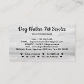 Dog Walker S Pet Sitting Service Visitekaartje (Achterkant)