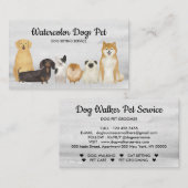 Dog Walker S Pet Sitting Service Visitekaartje (Voorkant / Achterkant)
