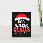 Dog Walker Santa Claus Christmas Matching Costume  Kaart (Voorkant)