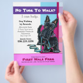 Dog Walker Scottie Pset Discount Coupon Ad Flyer (Hand)
