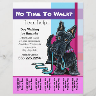 Dog Walker Scottie Pset Specialized Tear Sheet Flyer