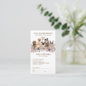 Dog Walker Service Free gift name Visitekaartje (Staand voorkant)
