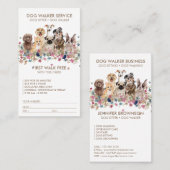 Dog Walker Service Free gift name Visitekaartje (Voorkant / Achterkant)